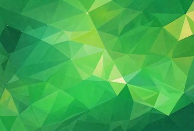 The primary subject of the image is a green geometric pattern, which is the main focus of the image. The setting is a green background, and the visual style is a digital art or illustration. The dominant colors in the image are green, and the overall atmosphere is vibrant and lively.