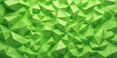 The primary subject of the image is a green wall with a pattern of triangles. The setting is a room with a green background. The visual style is a close-up of the green wall, which gives a sense of depth and texture. The dominant colors are green and white, creating a calm and soothing atmosphere.