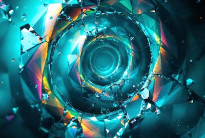 The primary subject of the image is a spiral-shaped, colorful, and abstract design. The spiral is made up of various shapes and colors, creating a visually striking and unique pattern. The setting is a dark background, which contrasts with the vibrant colors of the spiral. The visual style of the image is a combination of digital art and illustration, showcasing the artist's creativity and skill in designing intricate patterns. The colors and mood of the image are lively and ener