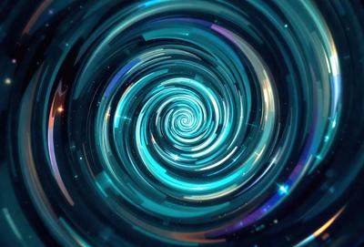 The primary subject of the image is a spiral pattern, which is the main object, scene, or focus of the image. The spiral pattern is set against a blue background, creating a visually striking and vibrant scene. The spiral pattern is a digital art piece, showcasing the artist's skill in creating intricate and detailed designs. The overall atmosphere of the image is dynamic and engaging, with the spiral pattern serving as the central point of interest.