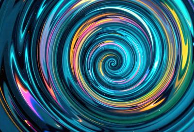 The primary subject of the image is a spiral pattern, which is a part of a larger, colorful swirl. The spiral pattern is surrounded by a vibrant, colorful background, creating a visually striking scene. The image appears to be a digital art or illustration, showcasing the artist's creativity and skill in designing intricate patterns. The colors and mood of the image are lively and energetic, with a sense of movement and dynamism.