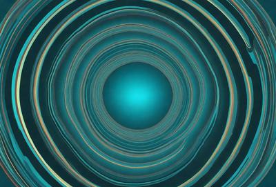 The primary subject of the image is a blue circle, which appears to be a part of a larger, more complex pattern. The setting is a dark blue background, which contrasts with the bright blue circle. The visual style is a combination of a photo and digital art, creating a unique and intriguing design. The colors and mood of the image are predominantly blue, with a sense of depth and complexity.