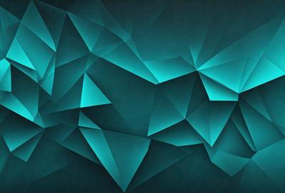 The primary subject of the image is a blue geometric pattern, which is the main focus of the image. The setting is a dark blue background, creating a contrasting and visually striking scene. The visual style is a digital art or illustration, as the pattern is intricate and well-defined. The dominant colors are blue and teal, giving the image a calm and soothing atmosphere.
