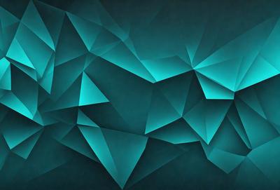 The primary subject of the image is a blue geometric pattern, which is the main focus of the image. The setting is a dark blue background, creating a contrasting and visually striking scene. The visual style is a combination of digital art and illustration, as the pattern is created through a digital medium. The dominant colors in the image are blue and teal, giving the scene a calm and serene atmosphere.