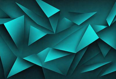 The primary subject of the image is a blue and white geometric pattern. The setting is a dark blue background, which contrasts with the bright blue and white shapes. The visual style is a combination of digital art and illustration, creating a unique and eye-catching design. The colors and mood of the image are predominantly blue and white, giving it a clean and modern appearance.