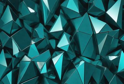 The primary subject of the image is a large number of blue triangles, which are arranged in a visually appealing manner. The setting is a blue background, which complements the blue triangles and adds to the overall visual style. The image is a digital art piece, showcasing the artist's skill in creating a cohesive and harmonious design. The dominant colors in the image are blue, which creates a calm and soothing atmosphere.
