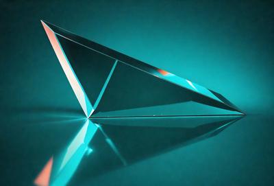 The primary subject of the image is a blue triangle, which is the main object, scene, or focus of the image. The setting or background is a blue surface, which adds to the overall atmosphere of the image. The visual style of the image is a photo, as it captures the blue triangle in its natural environment. The colors and mood of the image are predominantly blue, creating a calm and serene atmosphere.