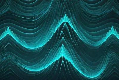 The primary subject of the image is a blue and green patterned background. The setting is a dark blue background with a green pattern, creating a visually striking contrast. The visual style is a digital art or illustration, as the pattern appears to be a digital creation. The colors and mood of the image are predominantly blue and green, giving it a calm and soothing atmosphere.