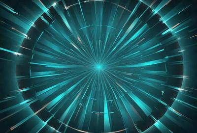 The primary subject of the image is a blue, circular, and shiny object, which appears to be a piece of art or a digital illustration. The setting is a dark background, which contrasts with the bright blue object. The visual style is a combination of photo and digital art, creating a unique and eye-catching image. The colors and mood are predominantly blue, giving the image a calm and serene atmosphere.