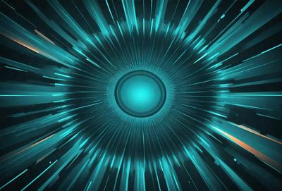 The primary subject of the image is a blue circle, which appears to be a light source or a bright spot in the middle of a blue background. The setting is a dark, blue-toned environment, which gives the image a moody and atmospheric feel. The visual style is a combination of digital art and illustration, as the circle is depicted in a detailed and artistic manner. The colors and mood of the image are predominantly blue, creating a sense of depth and mystery.