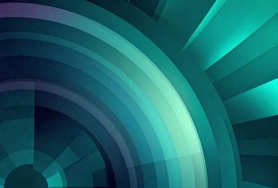 The primary subject of the image is a large, colorful, and abstract design. The setting is a dark background, which contrasts with the vibrant colors of the design. The visual style appears to be a combination of digital art and illustration, creating a unique and eye-catching pattern. The dominant colors in the image are blue, green, and purple, which contribute to a calming and serene atmosphere.