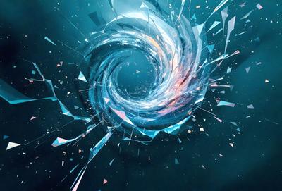 The primary subject of the image is a spiral or vortex, which is the main object, scene, or focus of the image. The setting or background features a dark, blue-black background, which adds to the overall atmosphere. The visual style of the image is digital art, as it appears to be a digital illustration or drawing. The colors and mood of the image are predominantly dark and moody, with the blue-black background and the spiral or vortex creating a sense of depth and intrigue.
