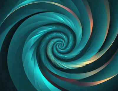 The primary subject of the image is a spiral pattern, which is the main object, scene, or focus of the image. The spiral pattern is set against a blue background, creating a visually striking contrast. The spiral pattern is depicted in a digital art style, giving it a modern and vibrant appearance. The overall atmosphere of the image is dynamic and engaging, with the spiral pattern serving as the central point of interest.