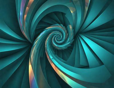 The primary subject of the image is a spiral pattern, which is the main object, scene, or focus of the image. The spiral pattern is set against a blue background, creating a visually striking contrast. The spiral pattern is depicted in a digital art style, giving it a modern and vibrant appearance. The overall atmosphere of the image is dynamic and engaging, with the spiral pattern serving as the central point of interest.