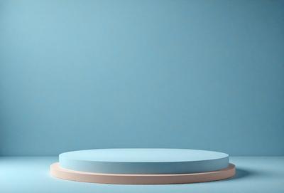 The primary subject of the image is a blue circle, which is the main object, scene, or focus of the image. The setting/background consists of a blue wall, which provides a contrasting color to the blue circle. The visual style of the image is a photo, as it captures a real-life scene. The colors and mood of the image are predominantly blue, creating a calm and serene atmosphere.