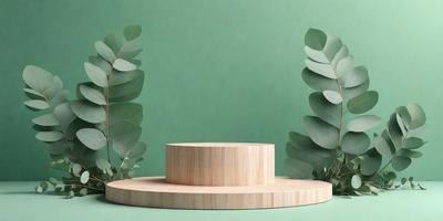 The primary subject of the image is a wooden table with a square top. The table is placed on a green surface, which could be a tablecloth or a wall. The setting appears to be a room with a green background, possibly a living room or a dining area. The visual style of the image is a photo, capturing the wooden table and its surroundings. The colors in the image are predominantly green, creating a calm and soothing atmosphere.