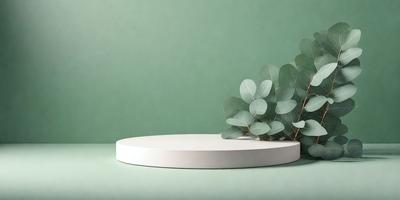The primary subject of the image is a white vase with a plant in it. The plant is a leafy green, and it is placed on a white surface. The setting appears to be a green background, which adds to the overall atmosphere of the image. The visual style of the image is a photo, capturing the details of the plant and the vase. The colors and mood of the image are predominantly green, creating a sense of freshness and natural beauty.