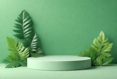 The primary subject of the image is a white square or block, which is placed on a green background. The setting appears to be a studio or a similar environment. The visual style of the image is a combination of photo and digital art, creating a unique and artistic representation of the white square. The colors and mood of the image are predominantly green, with the white square standing out against the lush green background.