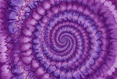 The primary subject of the image is a purple spiral pattern, which is the main object, scene, or focus of the image. The setting or background of the image is a purple spiral pattern, which is the environment, backdrop, or surface visible in the image. The visual style of the image is digital art, as it is a digital representation of a spiral pattern. The dominant colors and overall atmosphere of the image are purple and spiral-like, creating a visually appealing and intricate design.