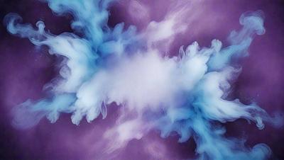 The primary subject of the image is a purple and blue cloud, which is the main object, scene, or focus of the image. The setting or background features a purple and blue sky, which adds to the overall atmosphere of the image. The visual style of the image is a combination of photo and digital art, creating a unique and artistic representation of the cloud. The colors and mood of the image are predominantly purple and blue, giving it a serene and calming appearance.