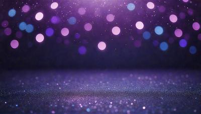 The primary subject of the image is a purple background with a pattern of purple and white lights. The setting is a dark room, and the visual style appears to be a digital art or illustration. The dominant colors are purple and white, creating a calm and serene atmosphere.