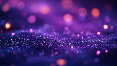 The primary subject of the image is a purple background with a pattern of bright, shining lights. The setting appears to be a space or a futuristic environment. The visual style of the image is a combination of digital art and illustration, creating a unique and captivating scene. The dominant colors in the image are purple and the bright, shining lights, which contribute to a calm and serene atmosphere.
