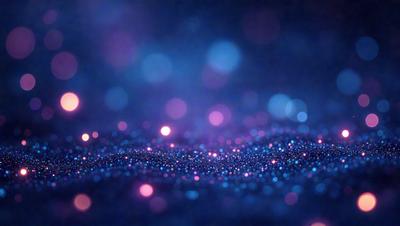 The primary subject of the image is a blue background with a pattern of bright, colorful lights. The setting appears to be a dark, starry night, with the lights creating a mesmerizing effect. The visual style of the image is a combination of a photo and digital art, as it captures the vibrant colors and patterns of the lights. The overall atmosphere of the image is one of beauty and tranquility, as the lights create a serene and captivating scene.