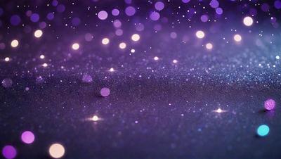 The primary subject of the image is a purple background with a pattern of white dots. The setting appears to be a dark room, and the visual style is a close-up of the purple background with the white dots. The colors and mood of the image are predominantly purple and dark, creating a moody and atmospheric scene.