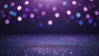 The primary subject of the image is a purple background with a pattern of purple and white lights. The setting is a dark room, and the visual style appears to be a digital art or illustration. The dominant colors are purple and white, creating a calm and serene atmosphere.