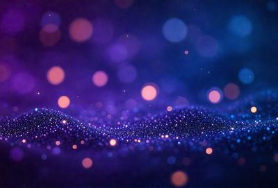 The primary subject of the image is a purple background with a pattern of bright, shining lights. The setting appears to be a nighttime sky, with the lights creating a mesmerizing effect. The visual style of the image is a combination of digital art and illustration, giving it a unique and captivating appearance. The colors and mood of the image are predominantly purple and blue, with the bright lights adding a sense of energy and excitement to the scene.