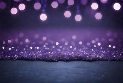 The primary subject of the image is a purple background with a pattern of lights, giving it a shimmering and sparkling appearance. The setting is a dark background, which contrasts with the purple lights, creating a visually striking scene. The visual style is a combination of digital art and illustration, as the lights are arranged in a pattern that resembles a painting. The colors and mood of the image are predominantly purple, with the lights adding a sense of warmth and energy to the scene.