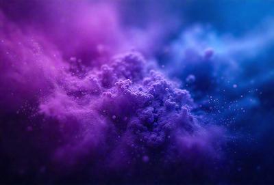 Purple and blue smoke, possibly a digital art or illustration, with a purple and blue color scheme.