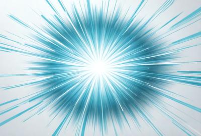 The primary subject of the image is a bright blue light, which appears to be a light source or a bright star. The light is surrounded by a blue and white background, creating a visually striking scene. The visual style of the image is digital art, as it is a close-up of the light source with a blue and white color scheme. The colors and mood of the image are vibrant and energetic, with the blue light emanating a sense of energy and dynamism.