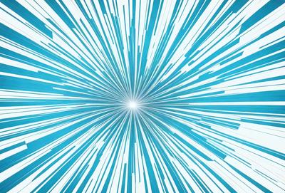 The primary subject of the image is a bright, colorful, and swirling light, which appears to be a neon light or a light source. The setting is a blue background, which complements the vibrant colors of the light. The visual style of the image is a combination of a photo and digital art, creating a unique and eye-catching effect. The colors and mood of the image are energetic and lively, with the blue background and the swirling light creating a sense of movement and dynam