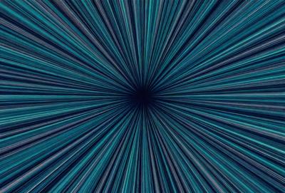 The primary subject of the image is a blue circle with a hole in the center. The setting is a blue background, and the visual style appears to be a digital art or illustration. The dominant colors are blue and black, creating a calm and serene atmosphere.