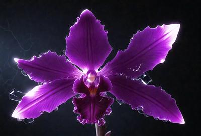 Purple flower with a purple stem.