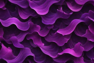 The primary subject of the image is a purple, swirling, and flowing pattern. The setting is a purple background, which adds to the overall visual style. The image appears to be a digital art or illustration, showcasing the artist's creativity and skill in designing intricate patterns. The dominant colors in the image are purple, which creates a calming and soothing atmosphere.