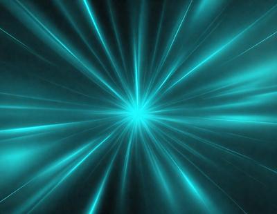 The primary subject of the image is a bright, blue light that appears to be a neon light or a light source. The light is surrounded by a dark background, creating a contrasting effect. The visual style of the image is digital art, as it appears to be a digital rendering of a light source. The colors and mood of the image are predominantly blue, with the bright light creating a sense of energy and movement.