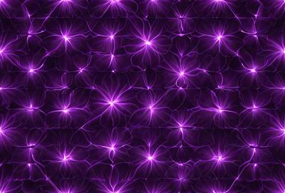 The primary subject of the image is a purple pattern, which is a digital artwork. The setting is a purple background, and the visual style is digital art. The dominant colors are purple and white, creating a calm and serene atmosphere.