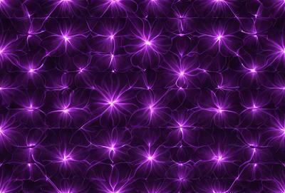 The primary subject of the image is a purple pattern, which is a digital artwork. The setting is a purple background, and the visual style is digital art. The dominant colors are purple and white, creating a calm and serene atmosphere.