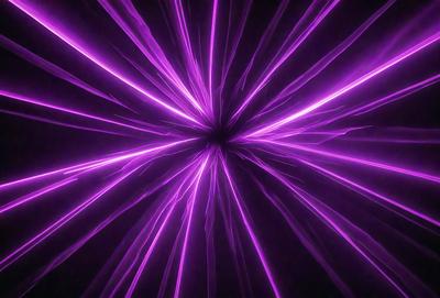 The primary subject of the image is a purple light, which appears to be a neon light or a purple laser beam. The light is the main focus of the image, and it is set against a dark background. The visual style of the image is a close-up of the purple light, which creates a striking contrast with the dark background. The colors and mood of the image are predominantly purple, giving it a futuristic and otherworldly appearance.