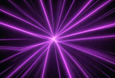The primary subject of the image is a purple light, which appears to be a neon light or a purple laser beam. The light is the main focus of the image, and it is set against a dark background. The visual style of the image is a close-up of the purple light, which creates a striking contrast with the dark background. The colors and mood of the image are predominantly purple, giving it a futuristic and otherworldly appearance.