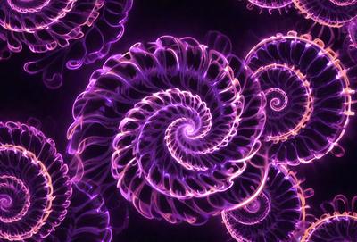 The primary subject of the image is a purple spiral, which appears to be a digital art or illustration. The spiral is surrounded by a purple background, giving the image a unique and artistic visual style. The colors and mood of the image are predominantly purple, creating a calm and serene atmosphere.