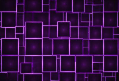 The primary subject of the image is a purple and black patterned wall. The setting is a room with a purple and black checkered pattern on the wall. The visual style is a digital art or illustration, creating a unique and eye-catching design. The dominant colors are purple and black, giving the room a bold and modern atmosphere.