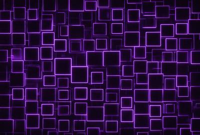 The primary subject of the image is a purple and black patterned wallpaper. The setting is a room with a purple and black checkered wallpaper. The visual style is a digital art or illustration, creating a unique and eye-catching design. The dominant colors are purple and black, giving the room a bold and modern atmosphere.