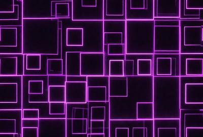 The primary subject of the image is a purple, square-shaped pattern. The setting is a dark background, which contrasts with the purple pattern. The visual style appears to be a digital art or illustration, as the pattern is composed of multiple squares. The colors and mood of the image are predominantly purple, creating a calm and soothing atmosphere.
