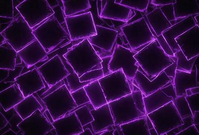 The primary subject of the image is a purple and white patterned surface, which appears to be a digital art or illustration. The setting is a dark background, and the visual style is a combination of purple and white colors, creating a unique and eye-catching pattern. The overall atmosphere of the image is vibrant and visually appealing.