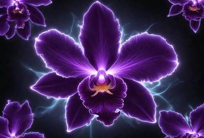 Purple flower with yellow center, surrounded by purple petals.