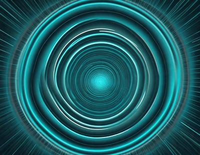 The primary subject of the image is a blue spiral, which appears to be a digital art or illustration. The spiral is set against a blue background, creating a visually striking and vibrant scene. The overall atmosphere of the image is energetic and dynamic, with the blue spiral as the central focus.