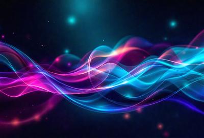 The primary subject of the image is a colorful, swirling pattern of blue, pink, and purple hues. The setting is a dark background, which contrasts with the vibrant colors of the pattern. The visual style appears to be a digital art or illustration, as the colors and patterns are intricately detailed. The overall atmosphere of the image is lively and energetic, with the swirling pattern evoking a sense of movement and dynamism.